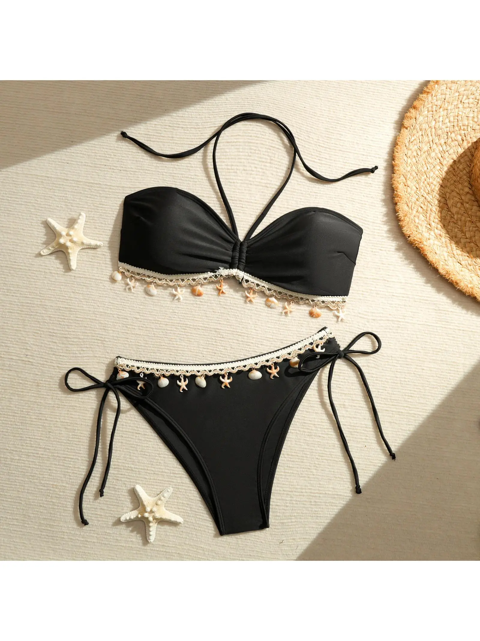 

Bikini ell Design Laceup ter TwoPiece Swimsuit Nylon Material with Chest Pad No Steel Support e Sle