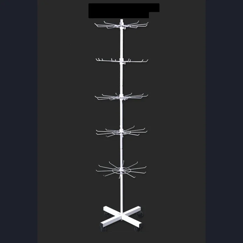 Creative 360° Rotatable Movable Display Stand All-purpose Hanging Organizer Rack Adjustable Layer Height Stable Base Durable Hom