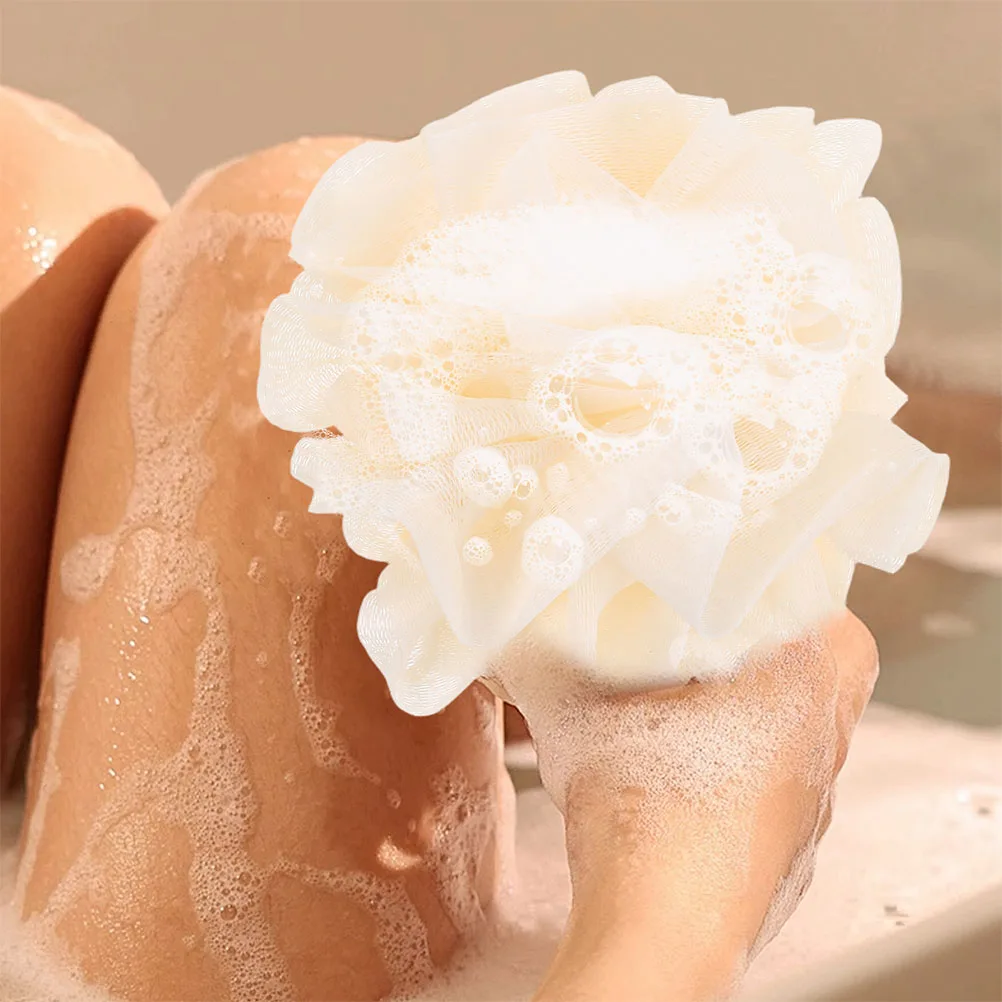 

2pcs Dual-Sided Exfoliating Bath Ball Body Scrubber Travel-Friendly Lightweight Shower Soap Holder Soft Durable All Skin Types