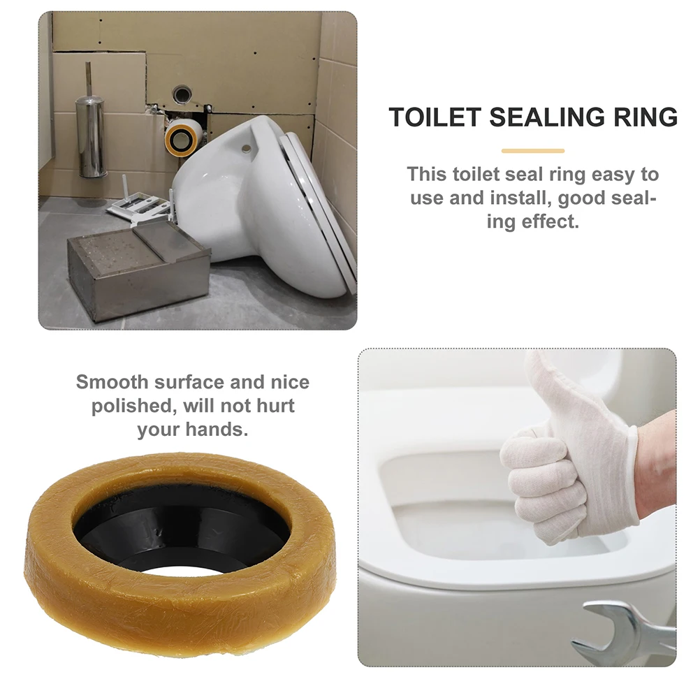 

1Set Toilet Wax Ring Durable Reliable Material Watertight Connection Perfect for Toilet Fixing Bolts Wax Flange Ring and Bolt