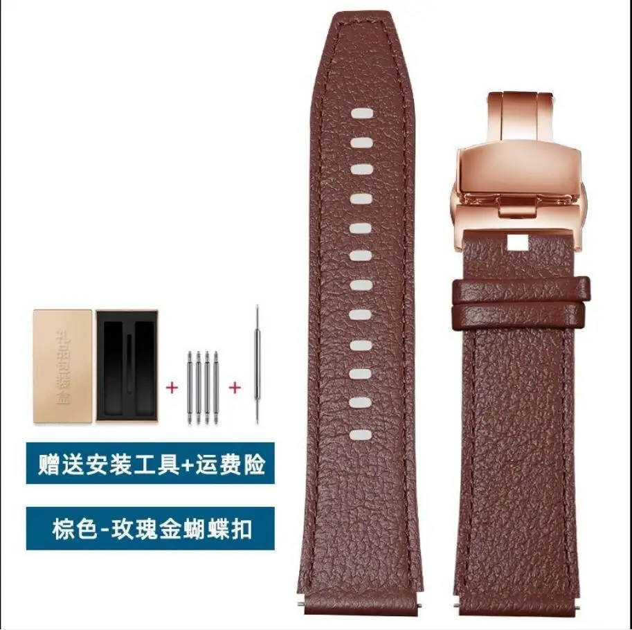 22mm Leather Watchband For HUAWEI Watch GT 2 46mm High-quality Strap For Huawei GT2 Pro GT2E Replace Bracelet GT Band with Box