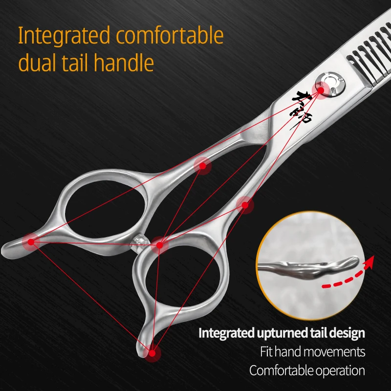 Fenice JP440C 7インチ 3Dグラデーション ペット用カーブドヘアカット