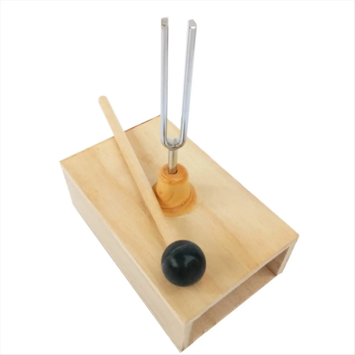 A50U 512HZ Tuning Fork with Wooden Resonator for Sound Therapy, Yoga, Meditation and Relaxation