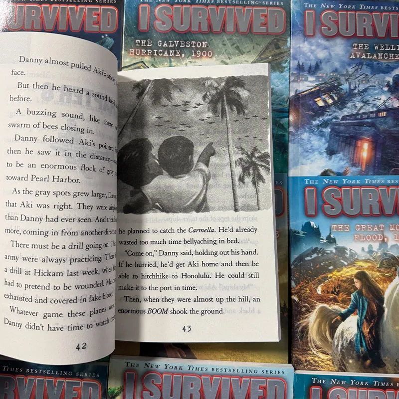 22 مجلدًا/مجموعة لقد نجوت من كتب قراءة اللغة الإنجليزية، تاريخ الكوارث، رواية البقاء، دليل الهروب، كتب فصول العلوم للأطفال #1