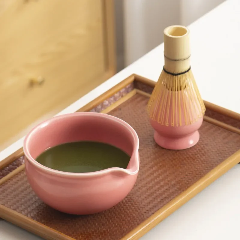 

Japanese Style Ceramic Matcha Bowl Whisk Scoop Complete Tea Making Kit Traditional DIY Home Use Tool