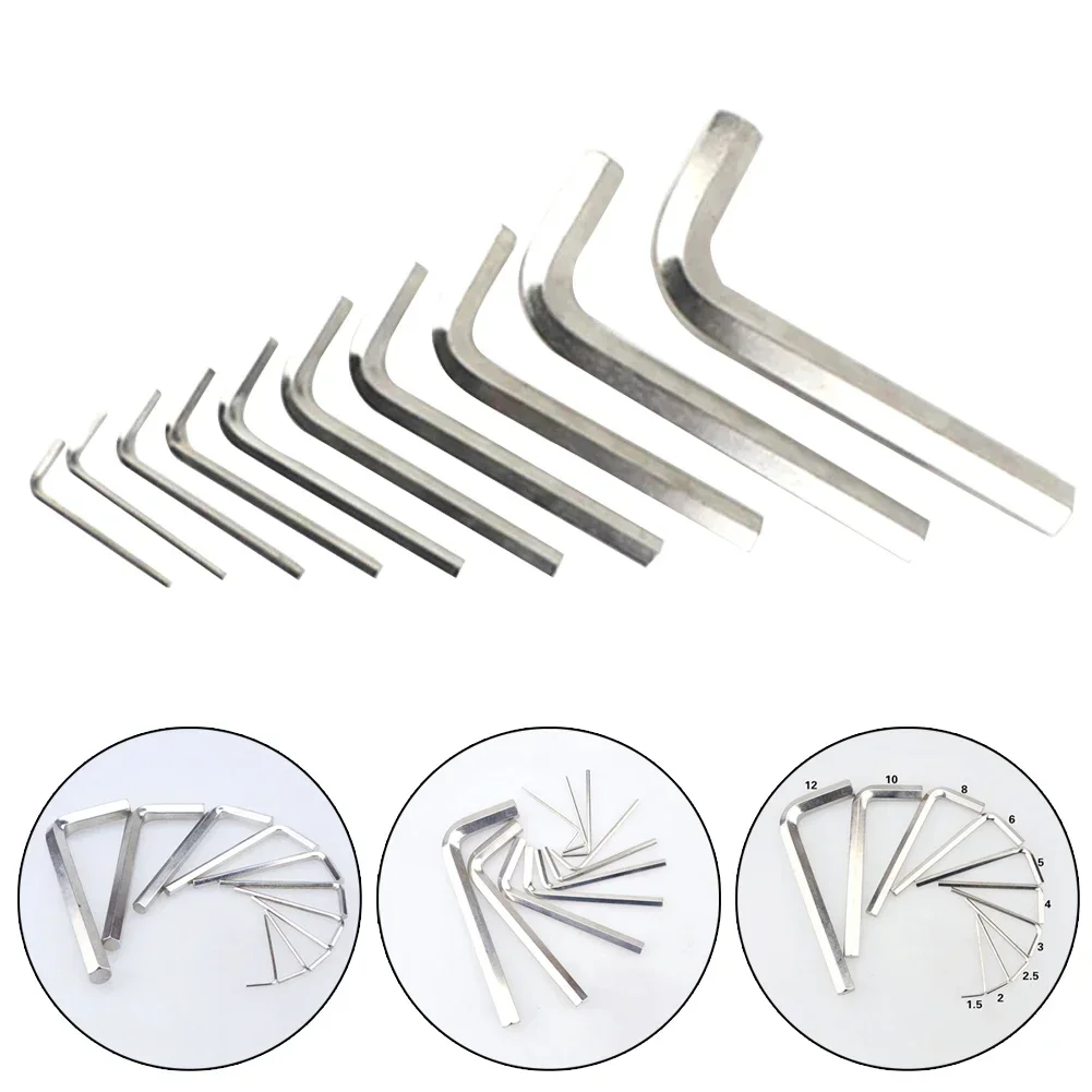 

1pcs 1.5-12mm L-type Hex Wrench Hexagon Wrench Spanner Key Wrench Steel Portable Nuts Screw Removal Repair Manual Tools