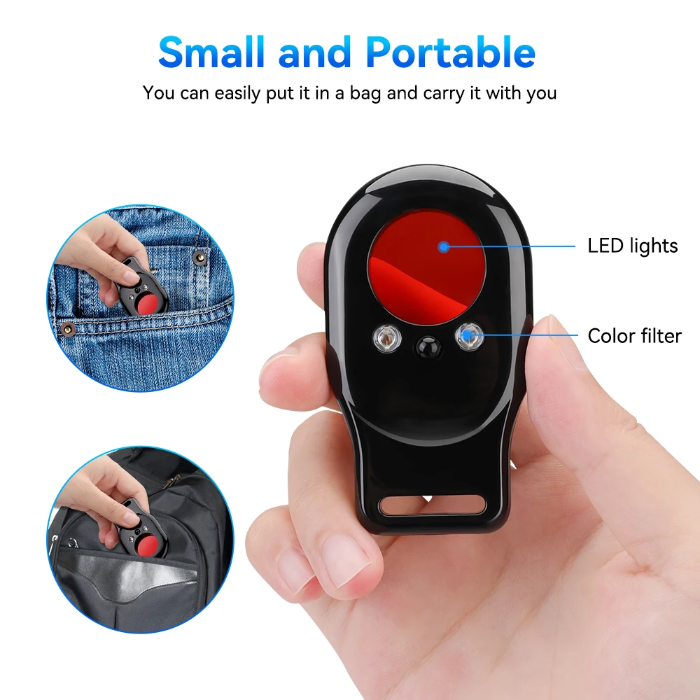 Sectyme Infrared Scanning Anti-Peeping Detector Portable Hidden Camera Detector Security Protection For Outdoor Travel Hotel