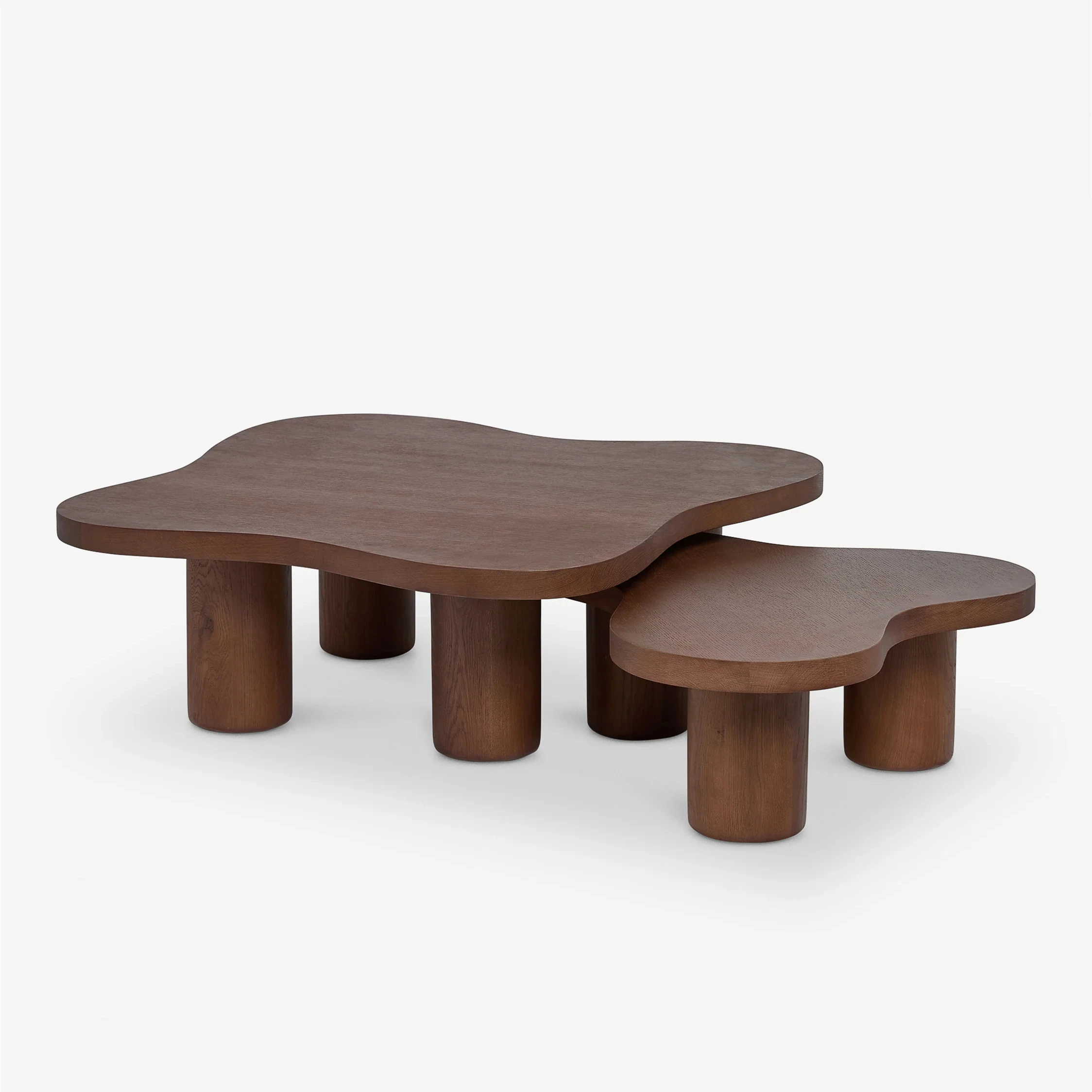 Solid Wood Minimalist Cloud-shaped Large-sized Combination Coffee Table For The Living Room
