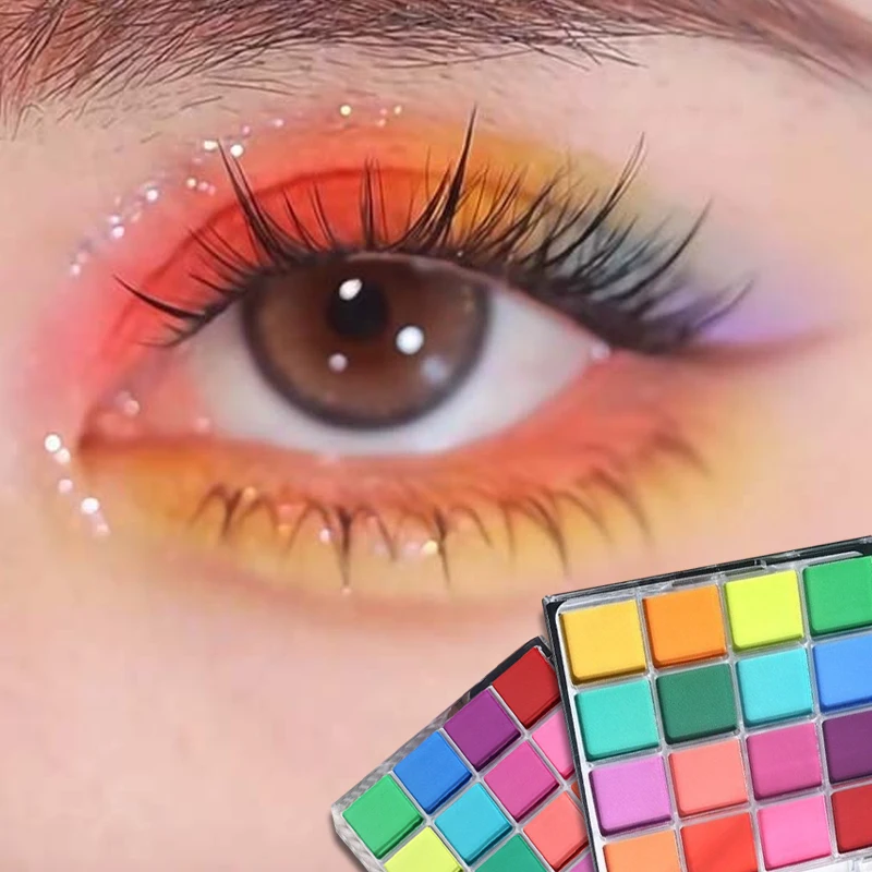 16-Farben Weihnachts-Lidschatten-Palette Künstler-Schimmer Glitzer Matt Farbenfrohe Langanhaltende Hochpigmentierte Lidschatten-Kosmetik