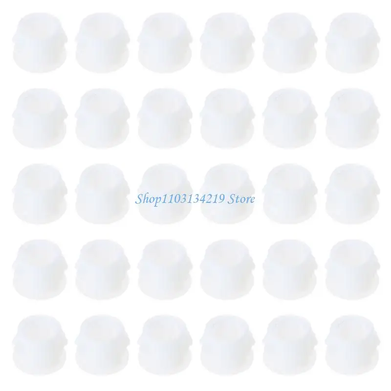 

N5KC 30Pcs White Hole Plugs Screw Caps Covers for Enhancing Kitchen Office Furniture