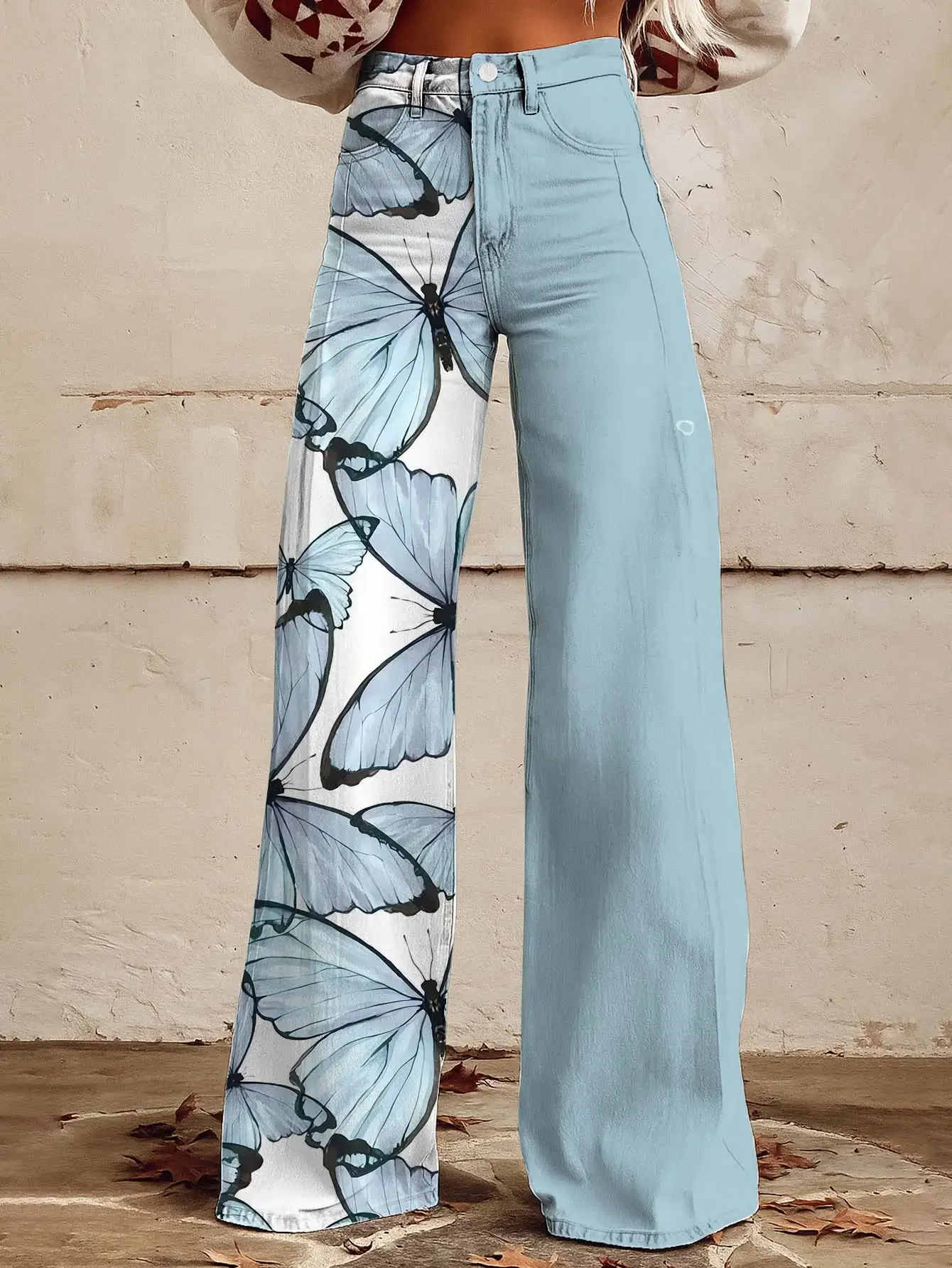 جينز دينم نسائي جديد لعيد الميلاد لعام 2026 - تصميم كاجوال وعصري ومريح وعصري لحجب الألوان #4