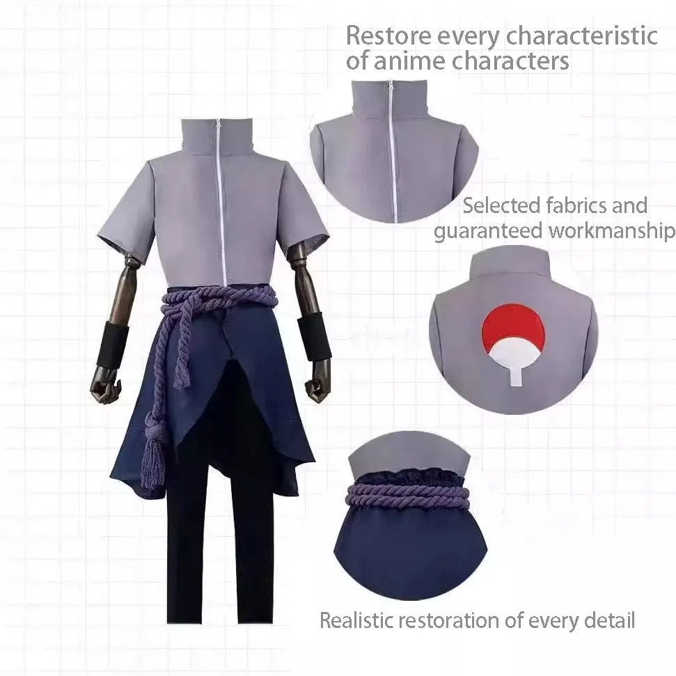 Disfraz de Hokage Shippuden Sasuke Coswear Ning Zhibo, disfraz de actuación de Anime de cuarta generación, novedad de 2024