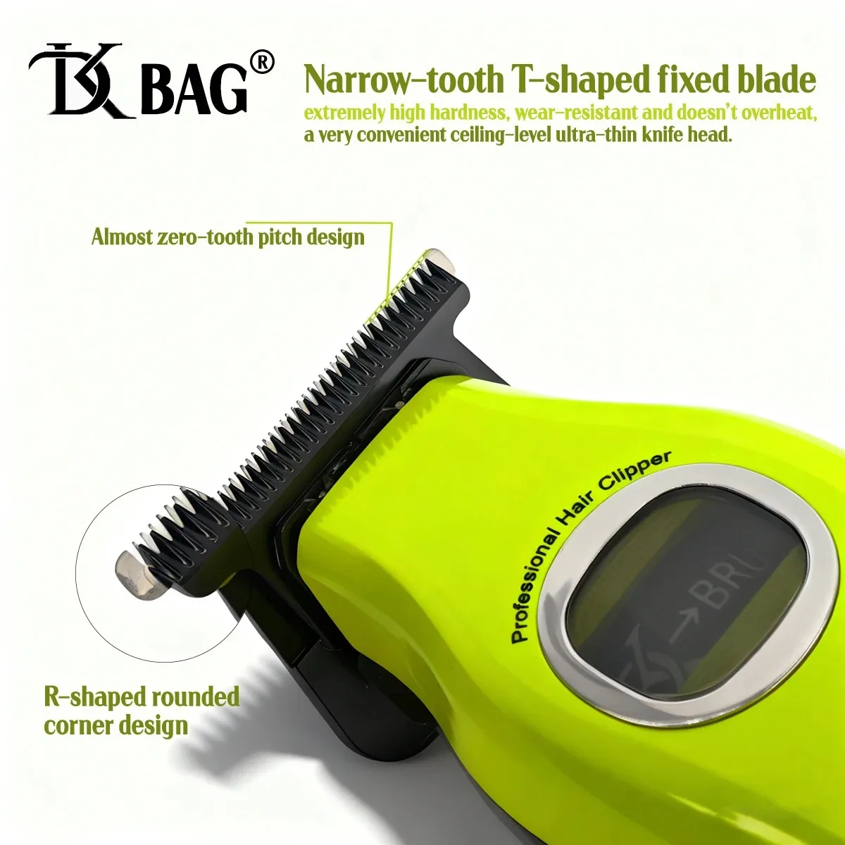 DKBAG 088 Outer Rotor Brushless Professional Men's Hair Trimmer Barber DLC Ceramics Blade Base Charger Hair Finishing Clipper