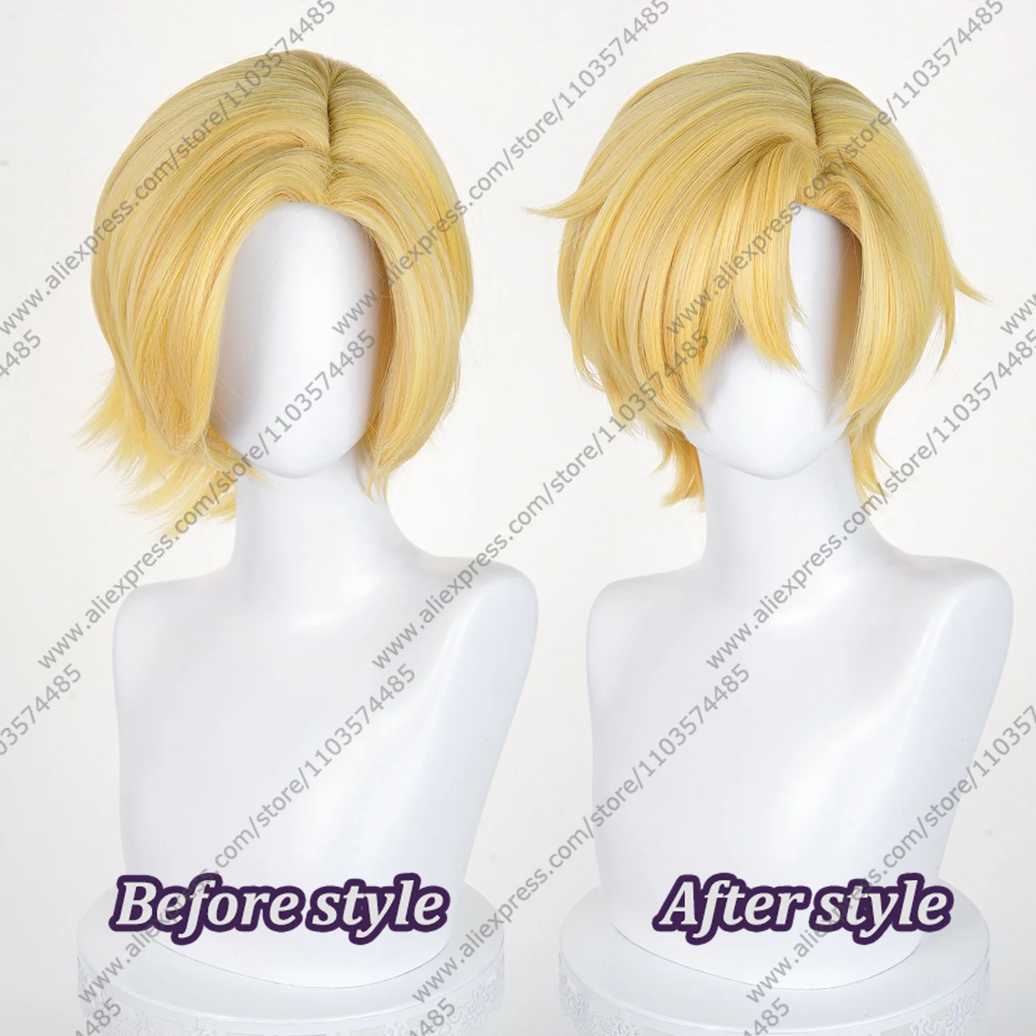 Tamaki Suoh Cosplay Wig 30cm Short Blonde Yellow Man Wigs Anime Halloween Heat Resistant Synthetic Hair