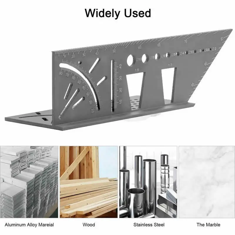 45/90 Degree Woodworking Angle Ruler, 3D Marking Gauge, Multi-Functional Layout Tool for Dovetail & Carpentry Precision Measuri