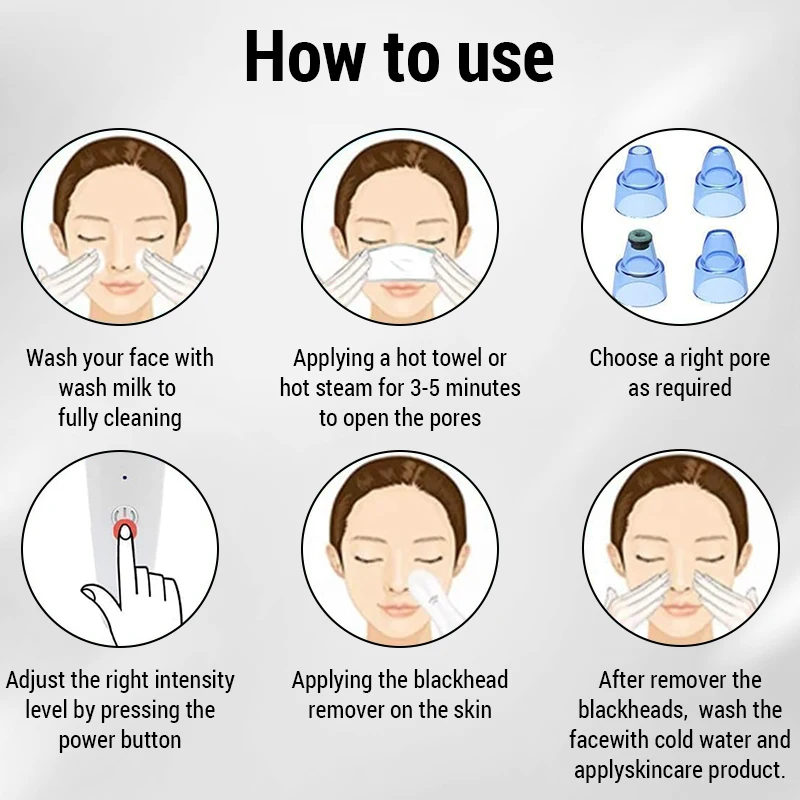 3 en 1 aspiration points noirs dieu points noirs électriques Instrument Go points noirs visage pores nettoyage Instrument de beauté outils de soins de la peau