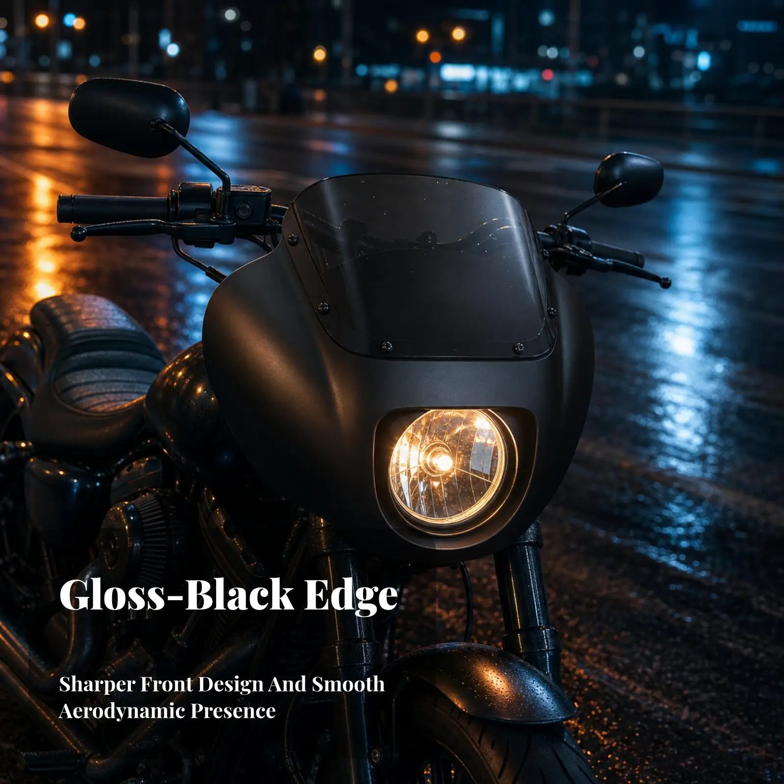 Plastic Metal Motorcycle Fairing Kit with Tinted Windscreen for Highway Cruiser Aggressive Low Profile Shell