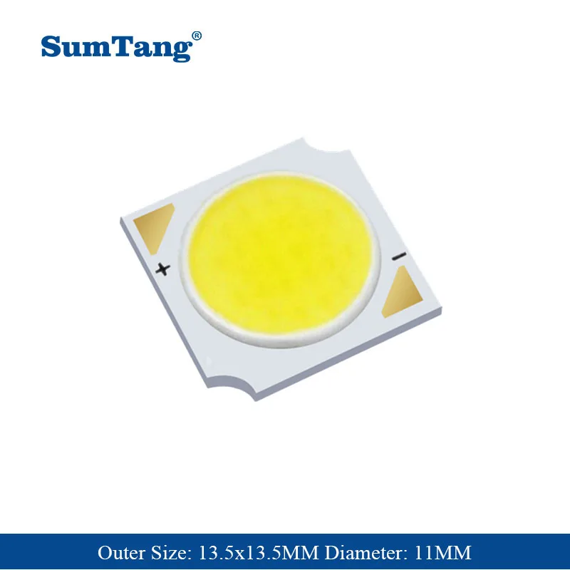 Puce matricielle LED Bridgelux Cob, 3W, 5W, 7W, 10W, 12W, 20W, 24W, 30W, 36W, 50W, 3000 K, 4000 K, 6000, 1313, 1919, 110-160LM, W 80, 10 pièces par