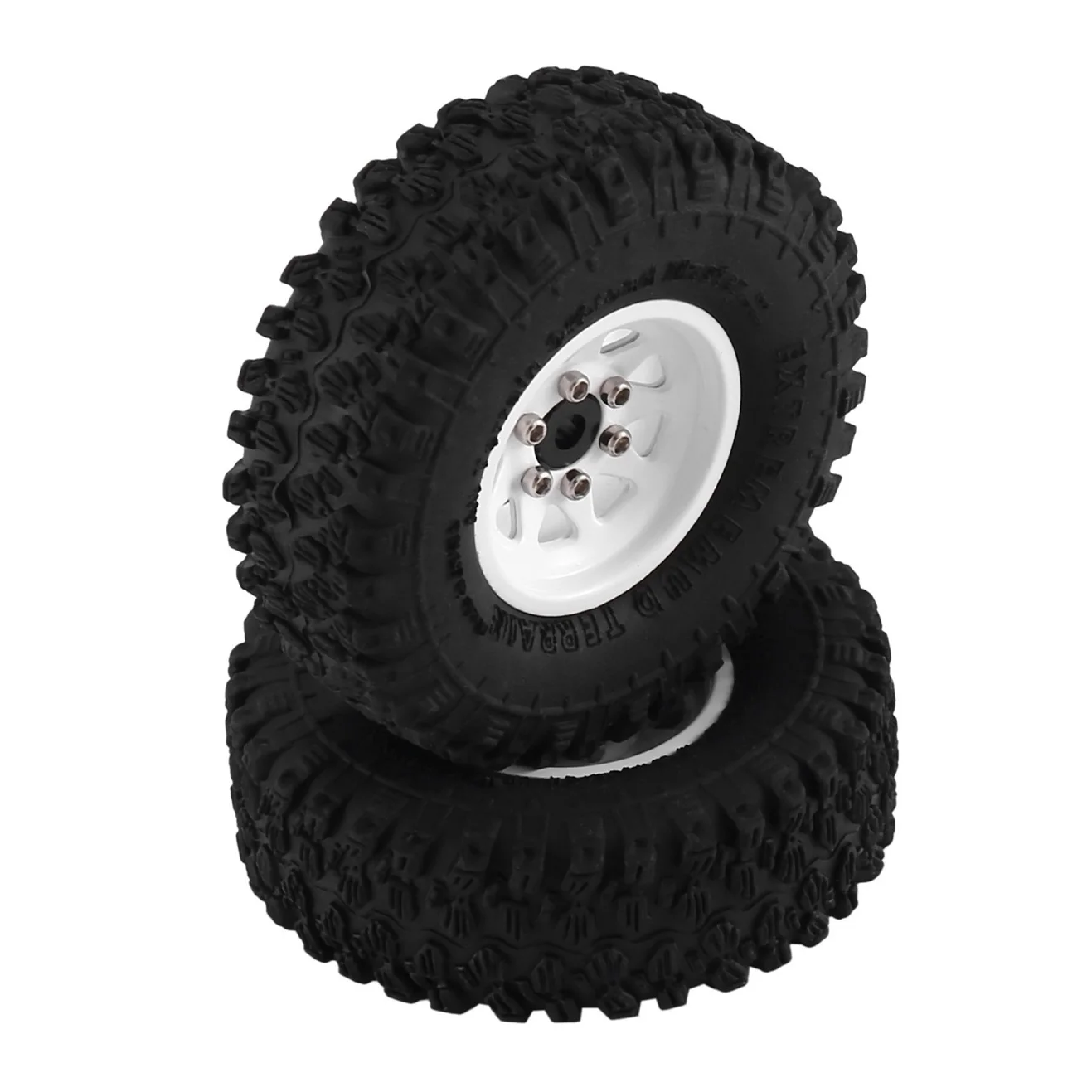 4pcs Metal 1.0" Beadlock Deep Dish Wheel Tire Set For 1/18 1/24 RC Crawler Car Axial SCX24 AX24 TRX4M FMS FCX24 Upgrade Parts
