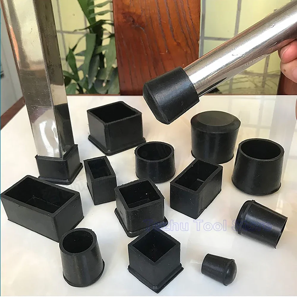 

10mm-45mm New Round Bottom Socks Floor Protectors Pads Plastic Pipe Cover Chair Leg Caps Furniture Feet