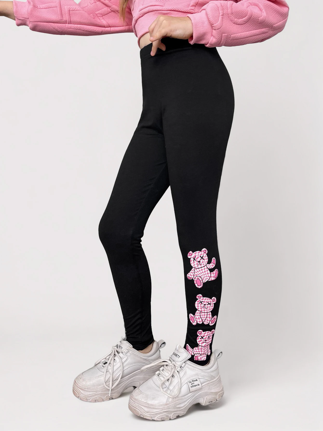 7-14Y Girls Trousers Leggings Cheap Sports Print Fashion Kids Clothes