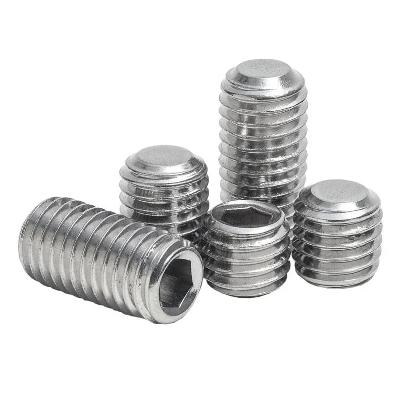 2pcs M16 Allen plain end screws hex socket flat ending screw tightly set grups bolts stainless steel grup bolt 12mm-50mm long