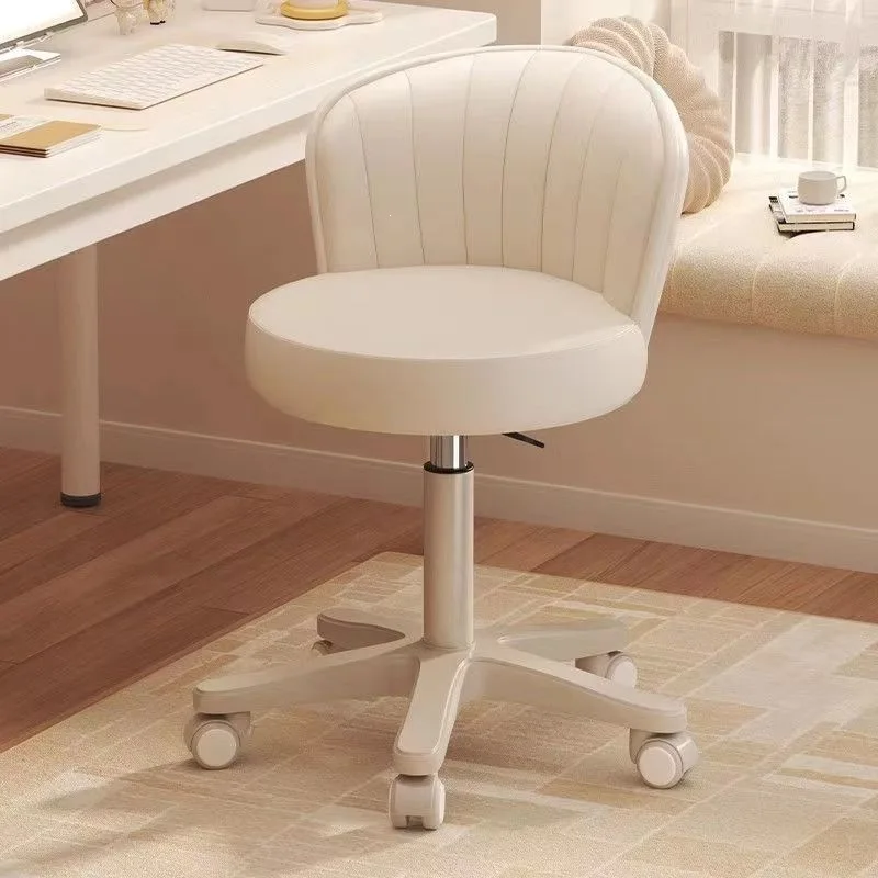 Makeup Chair Cream Style Girl Dresser Chair Bedroom Rotating Cloakroom Pulley Stool Internet Celebrity Manicure Stool