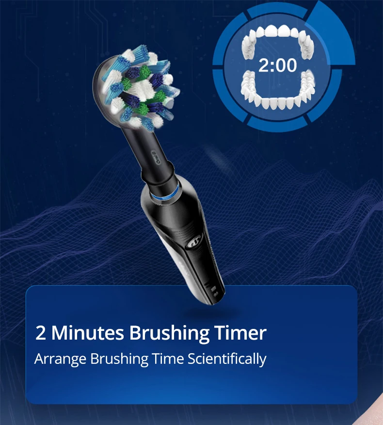 Oral-B Pro 4000 Electric Toothbrush with 4 Brush Heads Rechargeable Adult Teeth Brush With Pressure Sensor 4 Brushing Modes