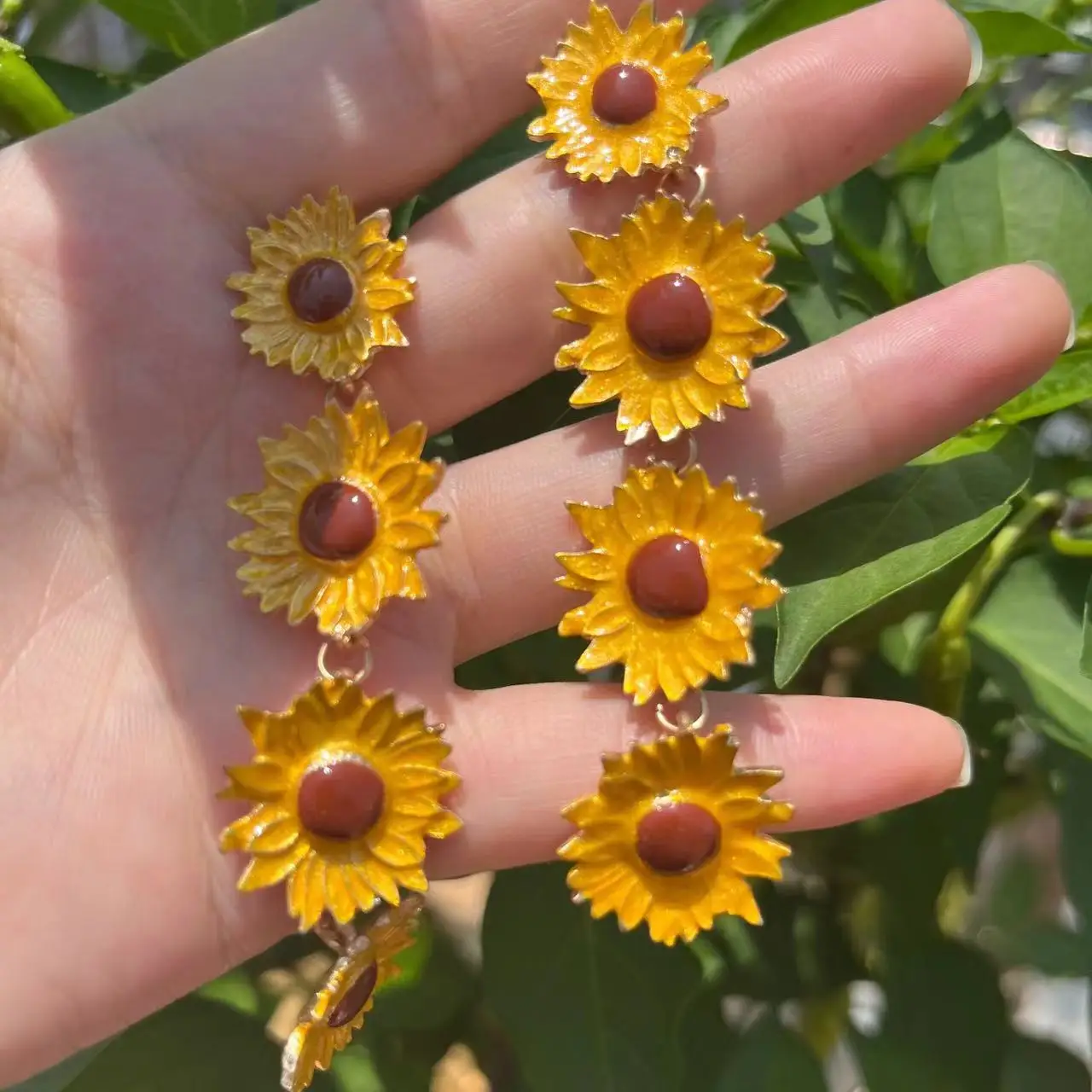 2024 Zomer Vakantie Nieuwe Legering Zonnebloem Oorbellen Voor Vrouwen Sieraden Geschenken