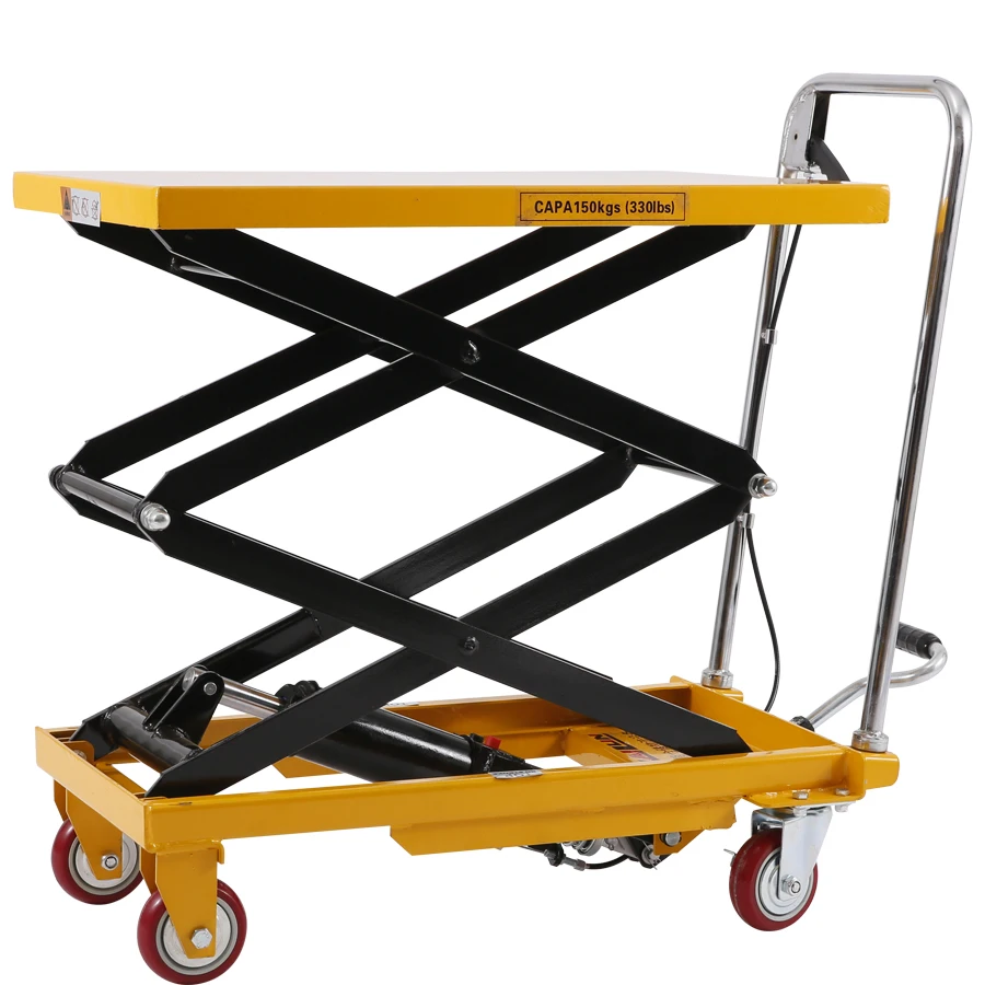 Mobile manual hydraulic lifting platform  lifts car Mini elevator shop lifter