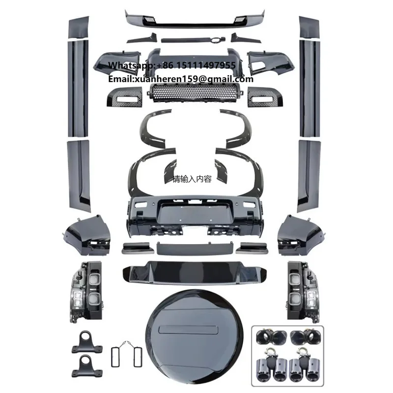 for 2020 Land Rover Defender 90/110 Black Body Kit High Quality Large Exterior Surround Tuning Parts Obsidian Set Condition New