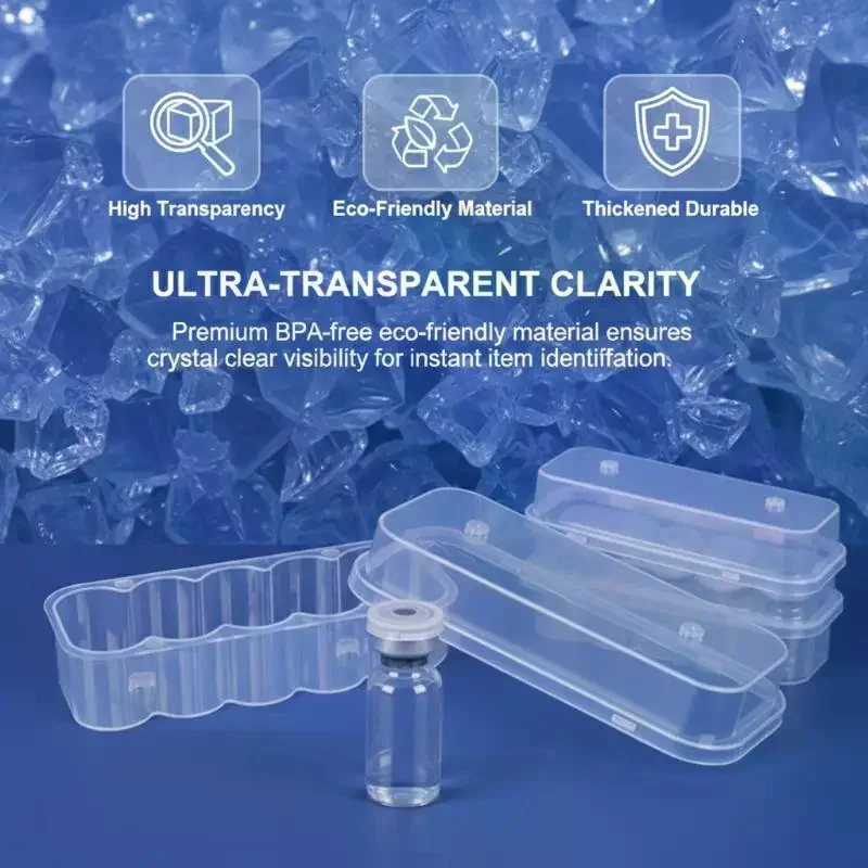 Stackable Laboratory Vial Storage Case Plastic Tube Organizer for 3mL 5mL 7mL 10mL Microtube Sample Storage Multipurpose Use