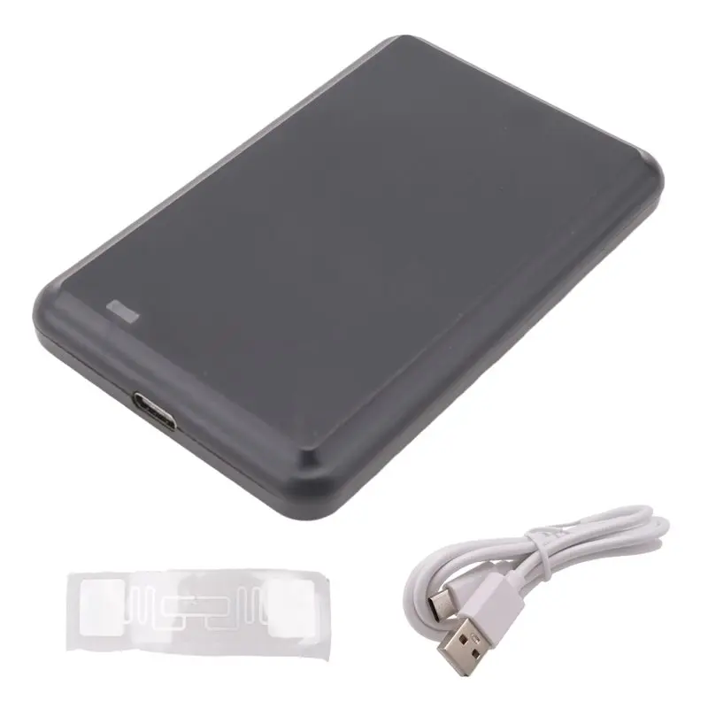 

B24B USB UHF Tag Reader ISO18000-6C 6B 860-960Mhz Read Writer HID-USB Virtual COM Output Adjustable