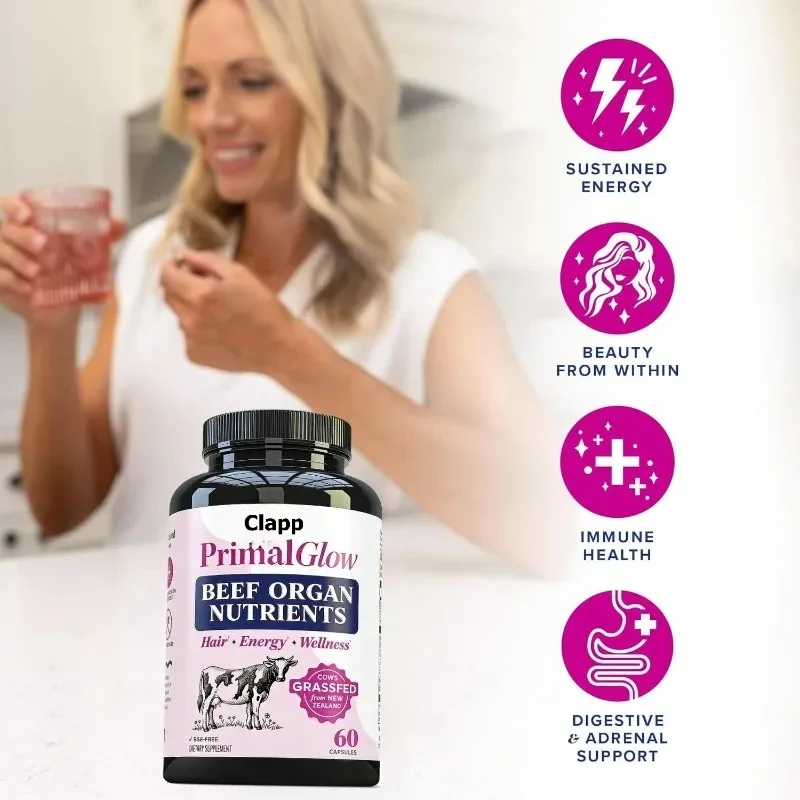 Female Beef Organ Supplement Capsule | Grass Fed  Liver, Bone Marrow and Energy, Digestive and Skin Health Support