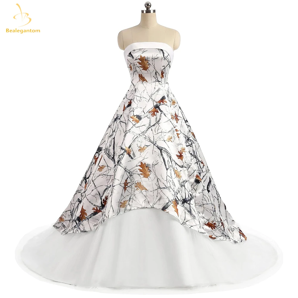 

Bealegantom Camouflage Wedding Dresses 2023 Sweetheart Satin A Line Lace Up Long Camo Bridal Gowns Vestido De Noiva