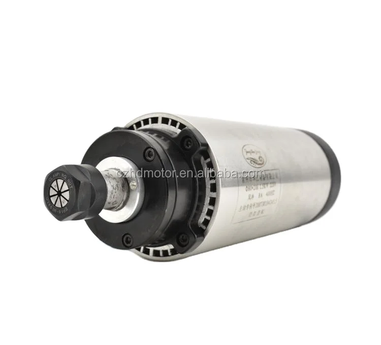 CNC Spindle Motor 80mm 1.5KW Spindle Motor CNC Air Cooled ER16 24000rpm Machine Tool Spindle Motor 110V 220V for Wood Router