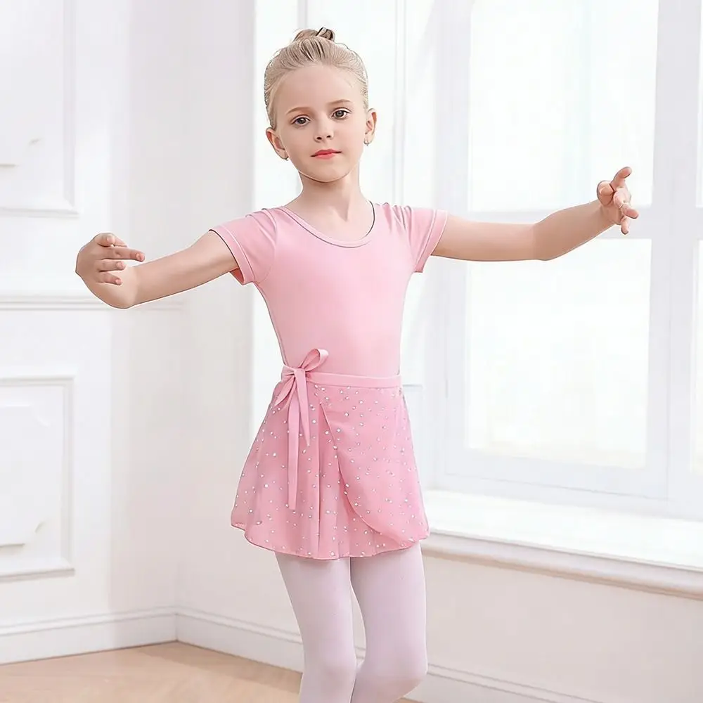 

Fashion Short Sleeve Ballet Dress Elastic Cotton Gymnastics Leotards Professional Body Shaping Ballet Leotards Girls