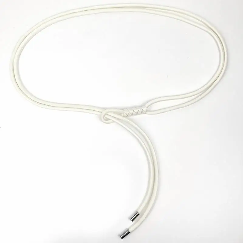 

39BD Регулируемая длина поясной ремень женский тканый пояс однотонный плетеный пояс тонкий пояс отпускное платье поясная веревка