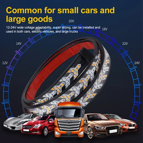 Imagen 2 del producto Luz para puerta trasera de camión, tira LED Flexible, señales de giro secuenciales, barra de luces estroboscópicas para camión, RV, SUV, Etc., lámpara de calentamiento para remolques