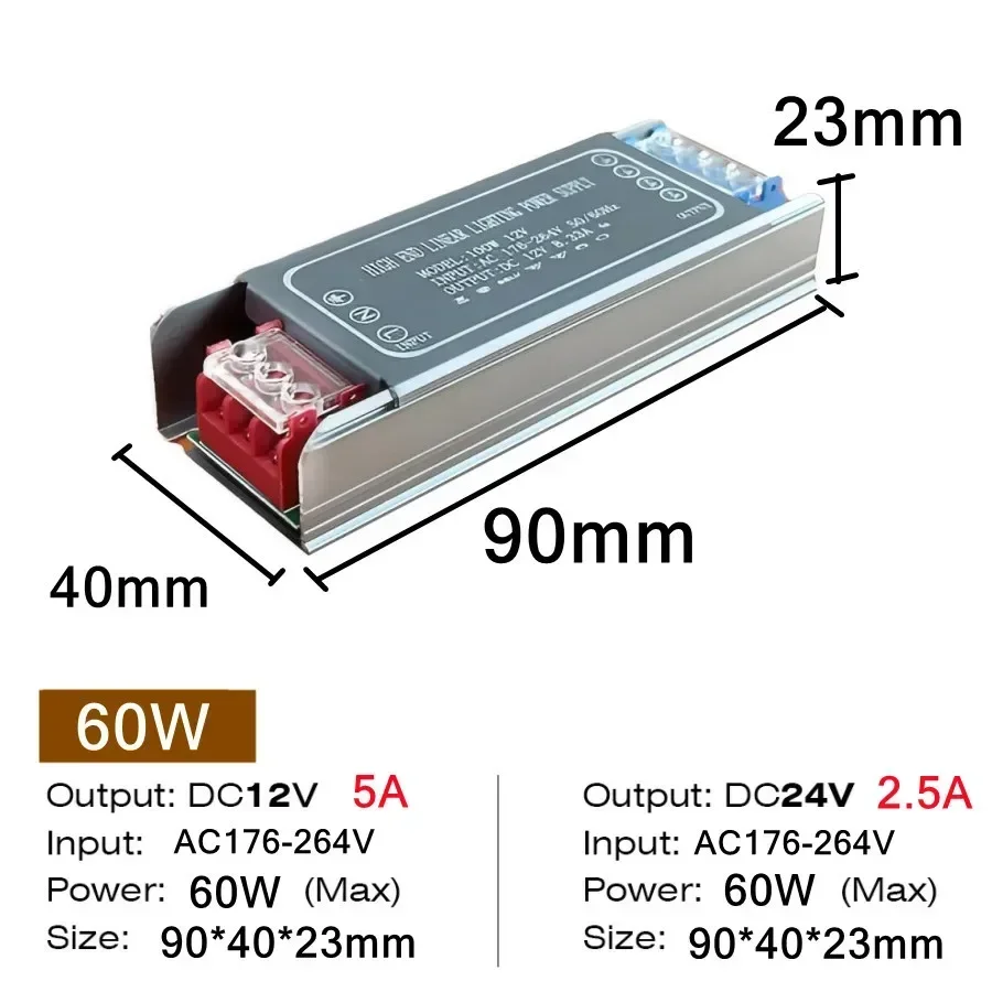 DC 12V 24V Schakelende Voeding AC176-264V LED Licht Driver Power Adapter 60W 100W 200W 300W 400W Mute Verlichting Transformers