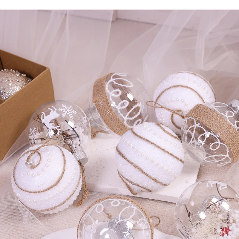 

Рождественский шар-кулон из красного золота, прозрачный шар, роспись