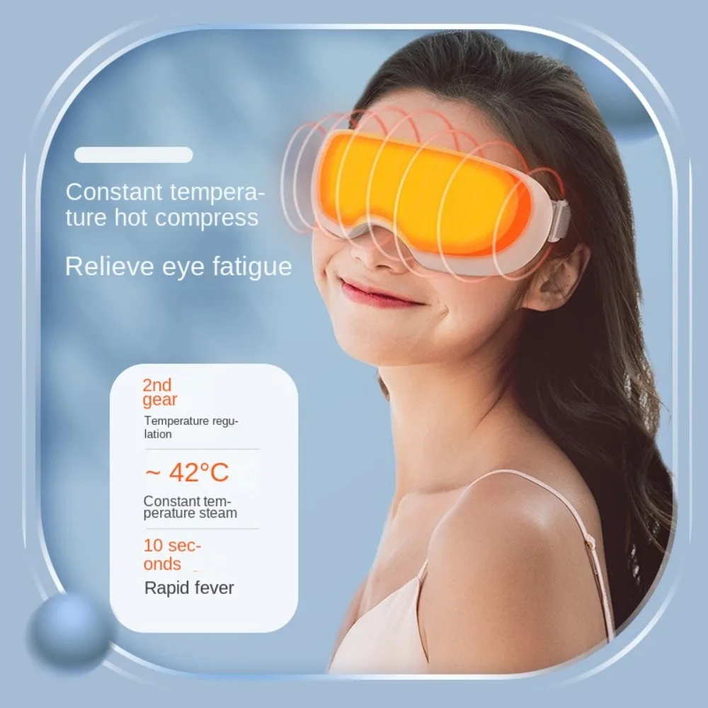 

Adjustable Eye Steamer Rechargeable Heating Compress Smart Eyes Massager Smart Control Electric Eye Steam Massager
