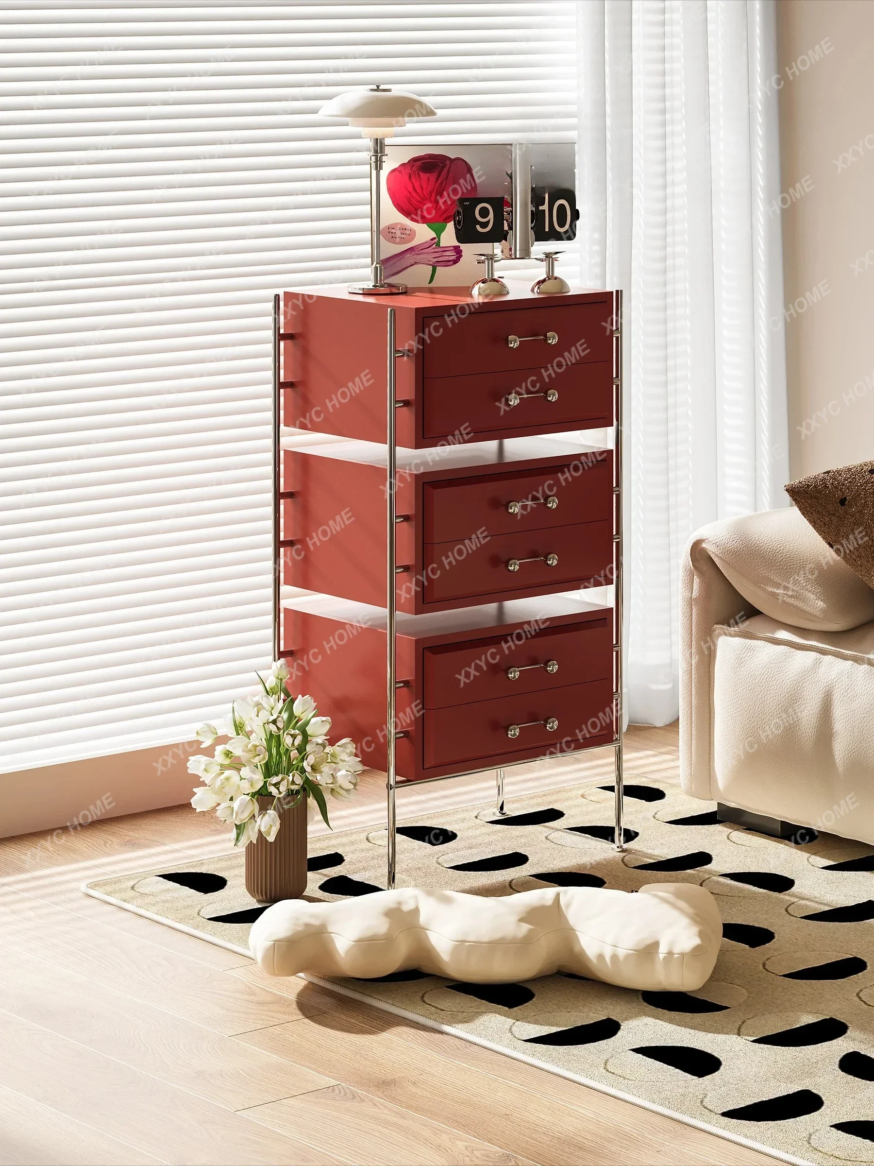 A Simple 1metal design, exquisite wall storage cabinet, metal modern solid wood cabinet