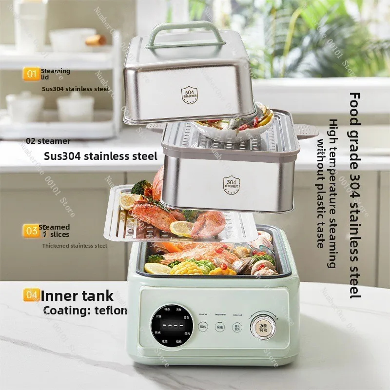 

Электрическая пароварка и мультиварка из нержавеющей стали 110В, 15 л, с 3-слойной изоляцией, большая емкость