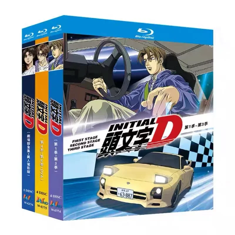 Initial D Season 1 to 6 Theater Movie OVA Blu-ray High Definition Animation BD Disc CD Box Set