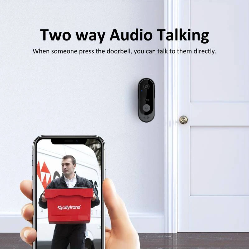 Campanello Tuya con telecamera Wireless Bundle Campanello Smart Home WIFI HD Telecamera per telefono esterno Videocitofono di sicurezza Visione notturna