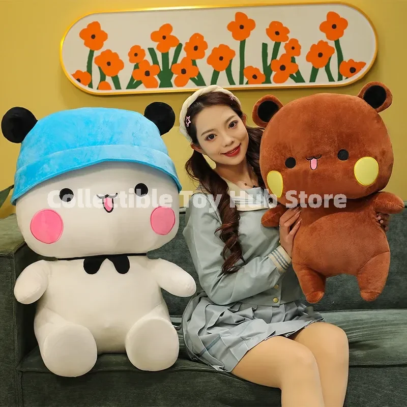 In Stock Large Size 40/60cm Bubu And Dudu Panda Plush Toys Couple Cushion Doll Lovely Stuffed Animals Soft Toys Collectible Gift