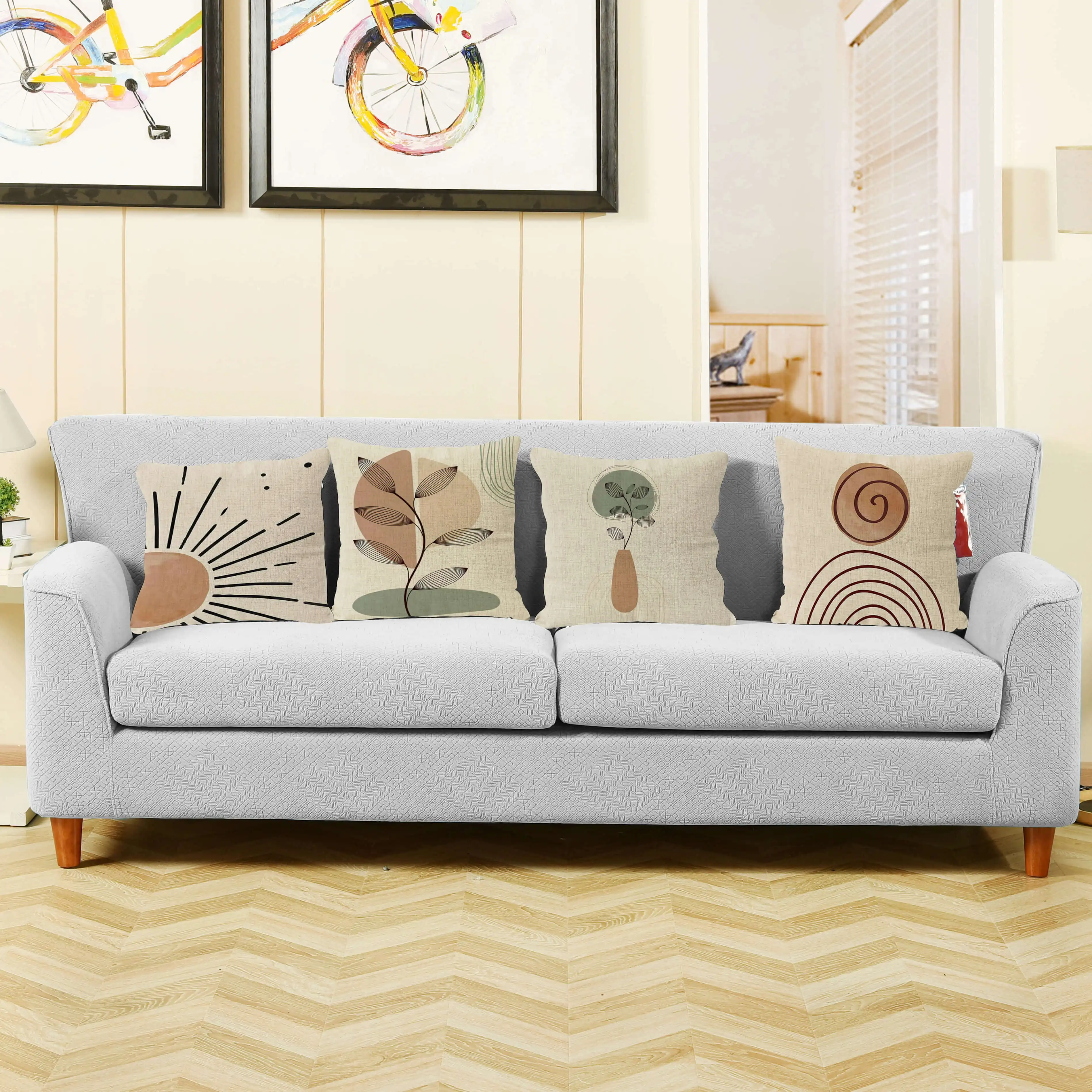 Home Decorative Boho Bohemia Floral Throw Pillow Case Geometric Floral Flowers Art Cushion Decoration Decor Sofa Pillows 50x50