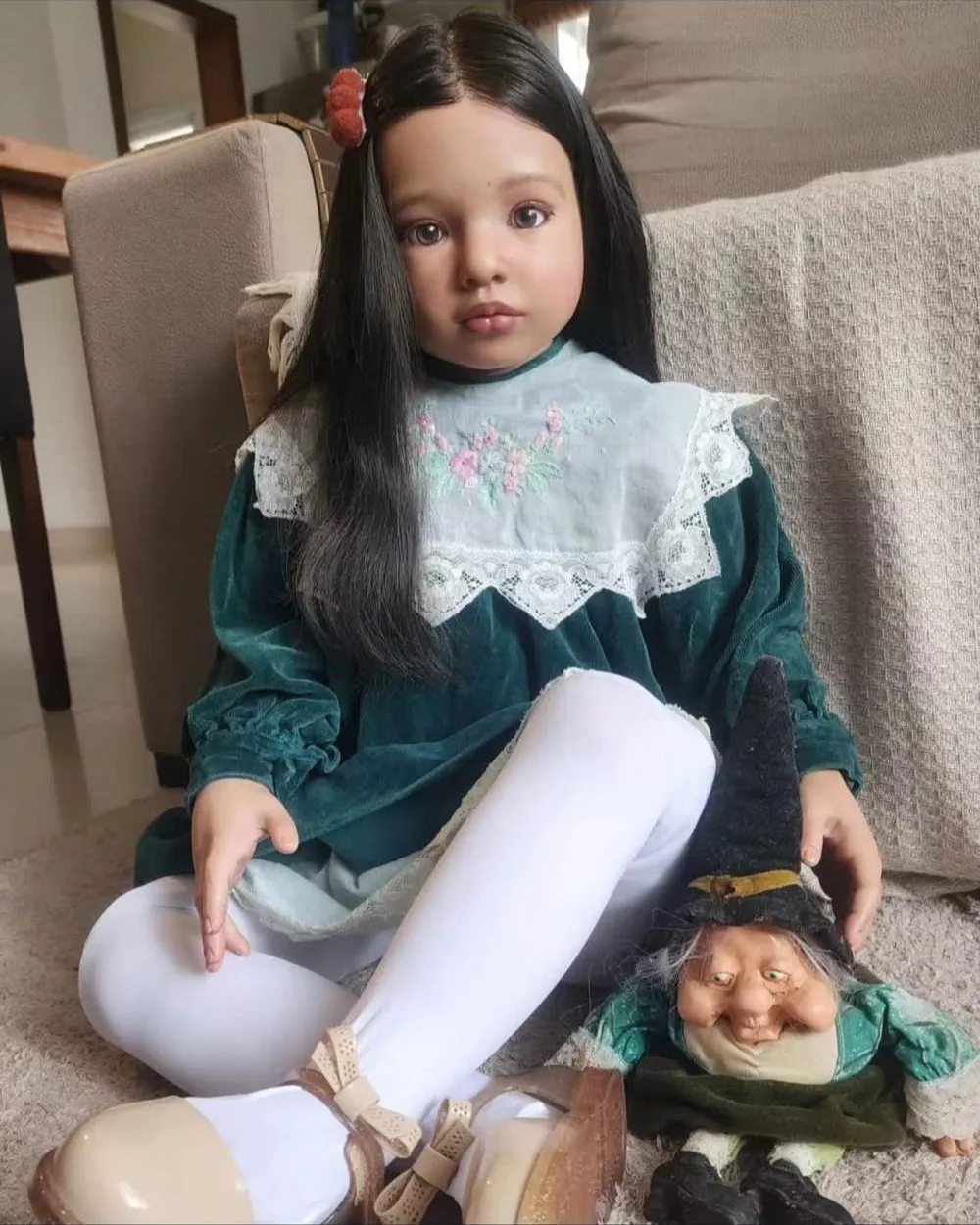 42inch Reborn Doll Realistic Toddler Pretty Aloenka Rooted Hair Unassembled Gift