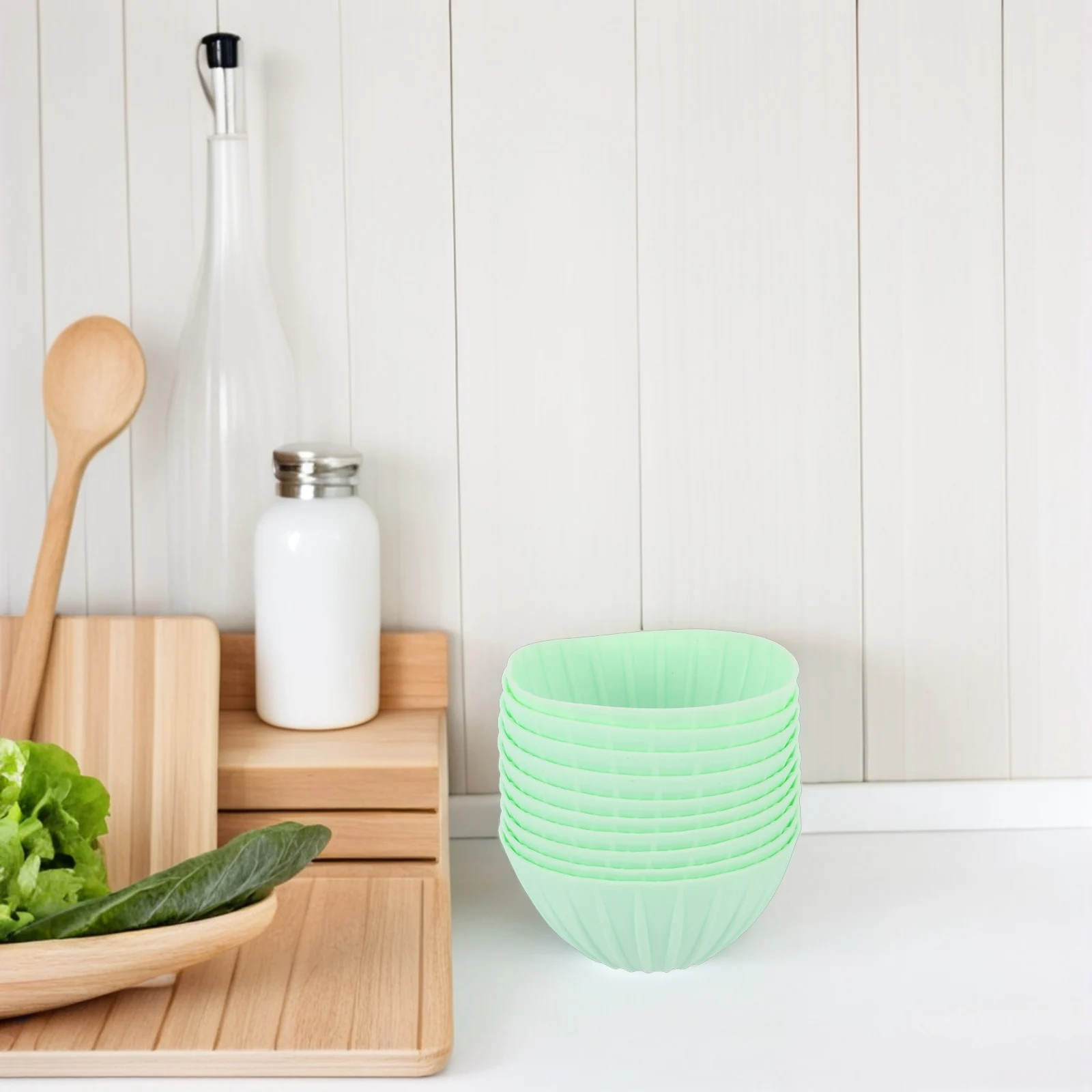 10 шт., силиконовая корзина для расстойки хлеба, круглая форма для выпечки, корзина для ферментации, штабелируемая, легко чистящаяся, пищевой класс